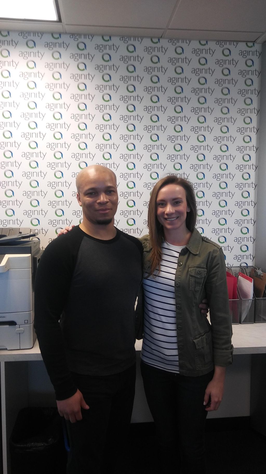 with Heather office manager with Aginity..corporat