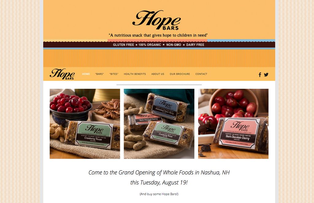 www.Hope-Bars.com
Congratulations on being picked 