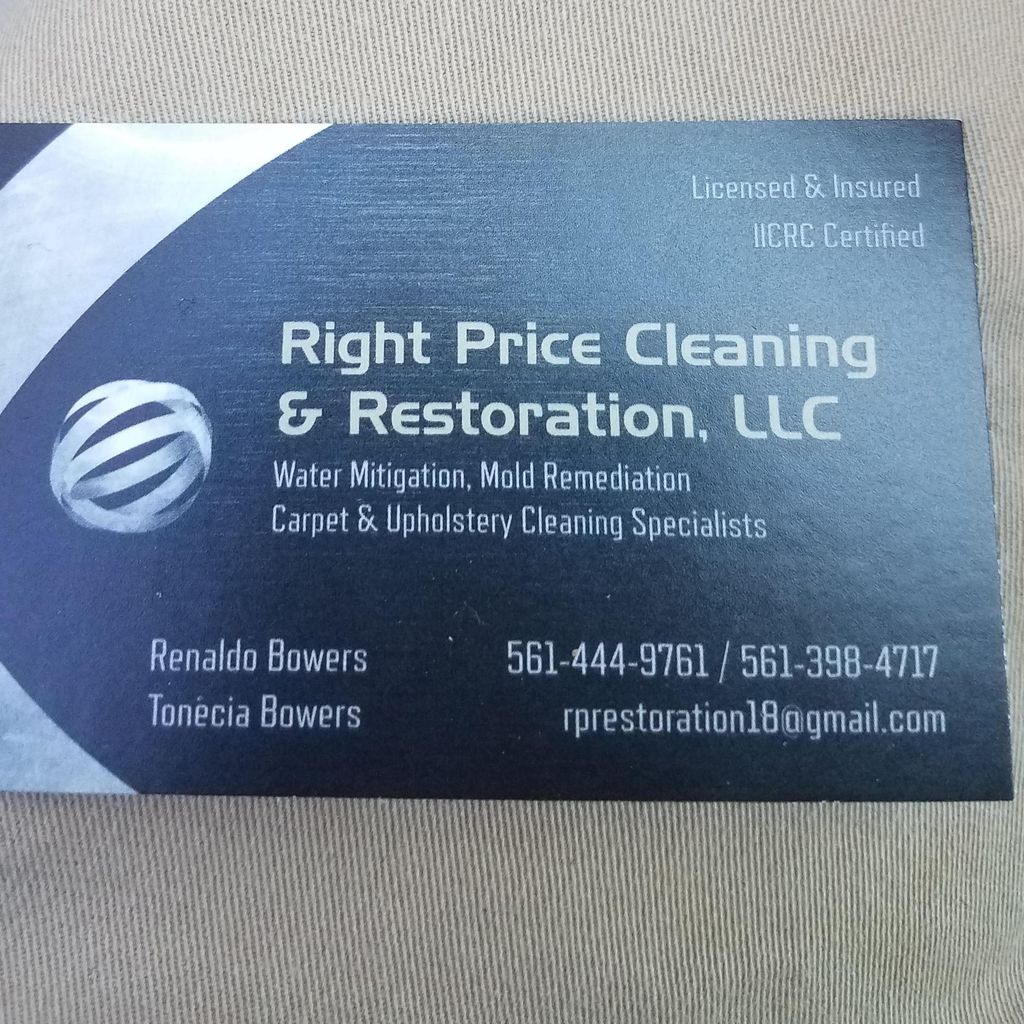 Right price cleaning & restoration, llc