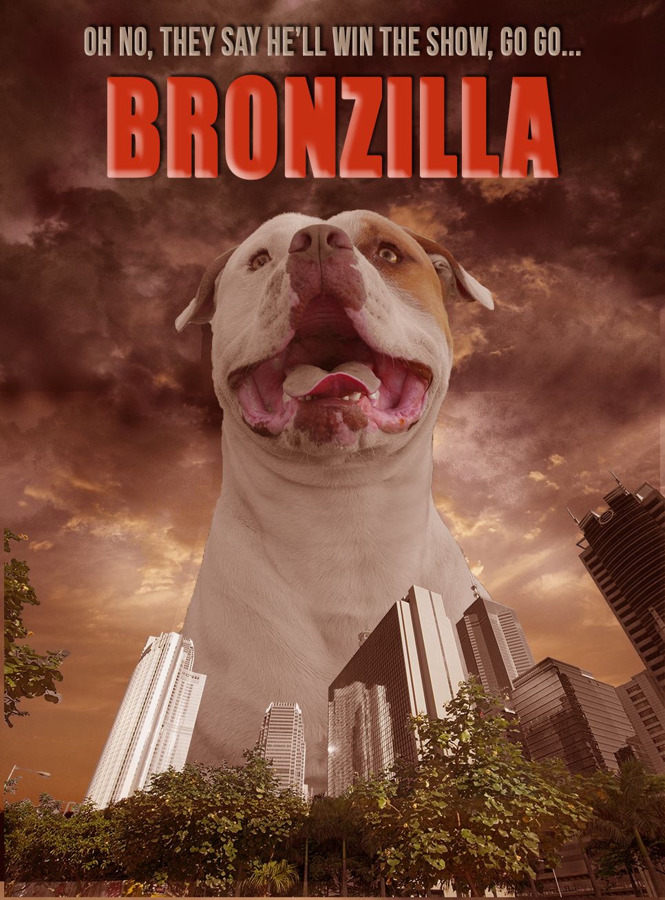 Personal Poster completed for client with a Godzil