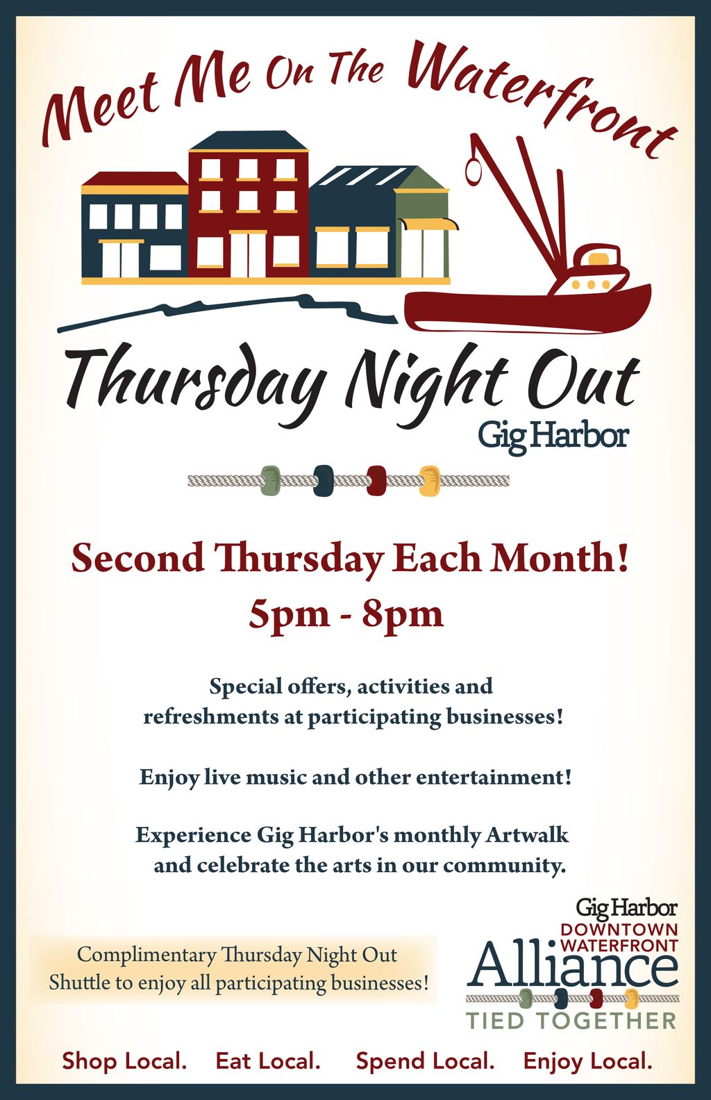 Poster for a Thursday Night Out.  Every project is