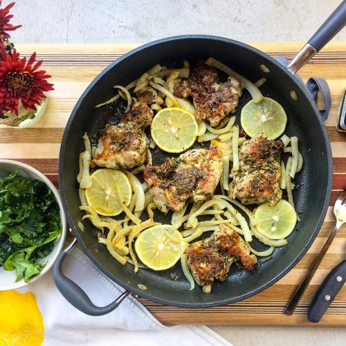 Lemon and Herb Pan-Seared Chicken Thighs