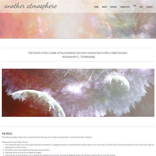 Another Atmosphere. Web Design and Development. Wo