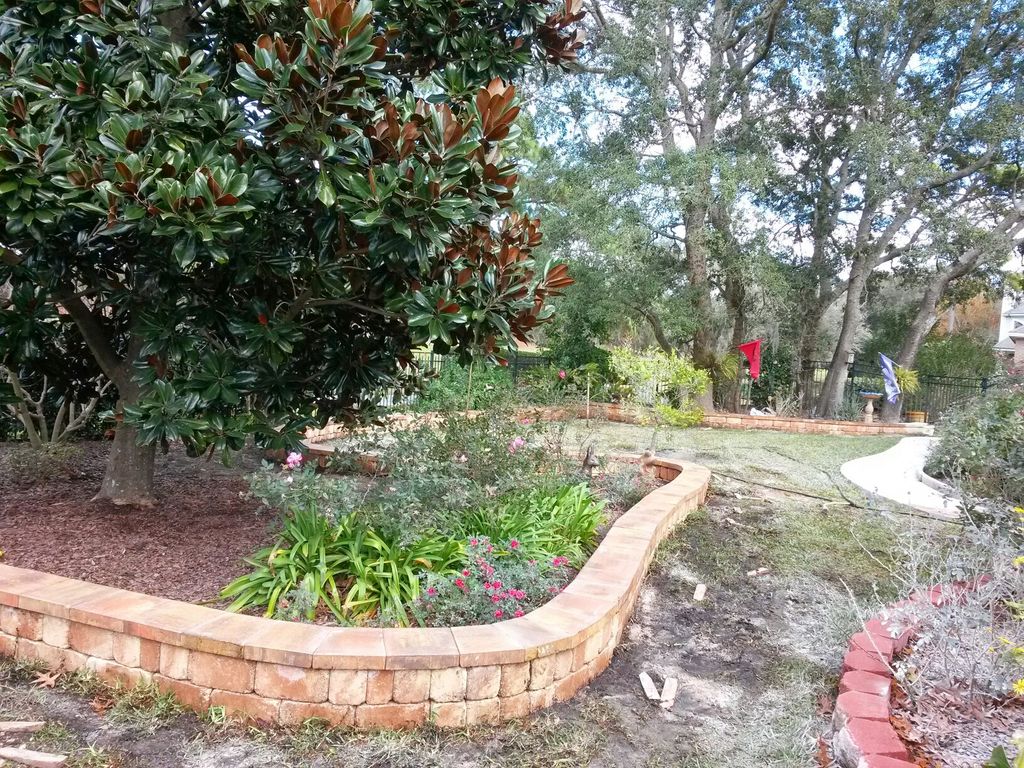Wall Block around Flower Bed