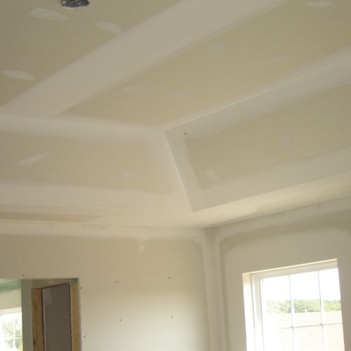 this is a new coffered ceiling with straight flex 