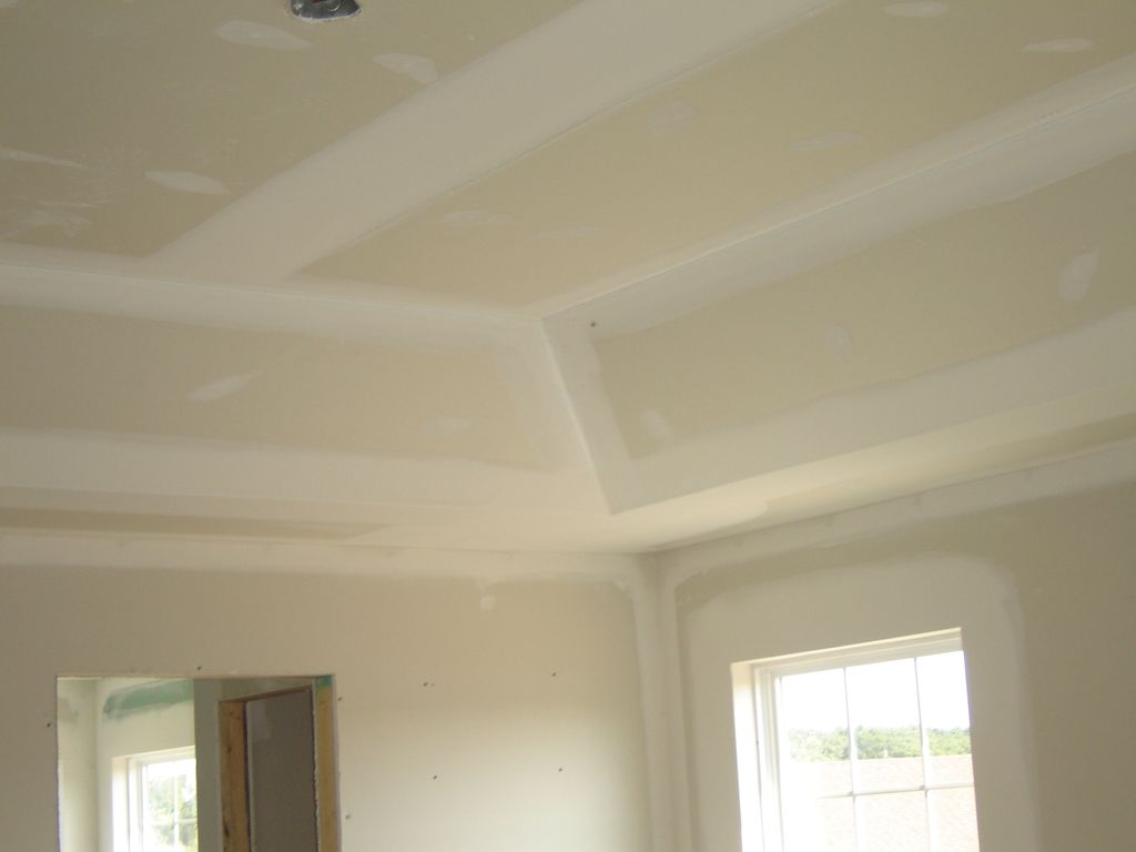 this is a new coffered ceiling with straight flex 