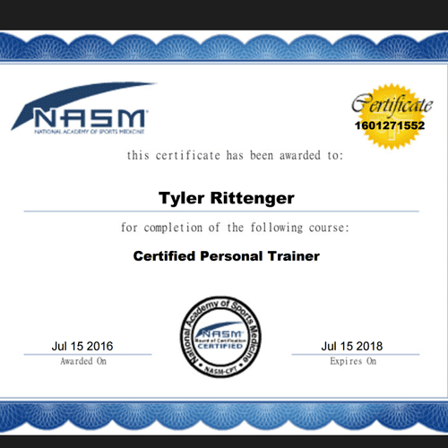 NASM certification 