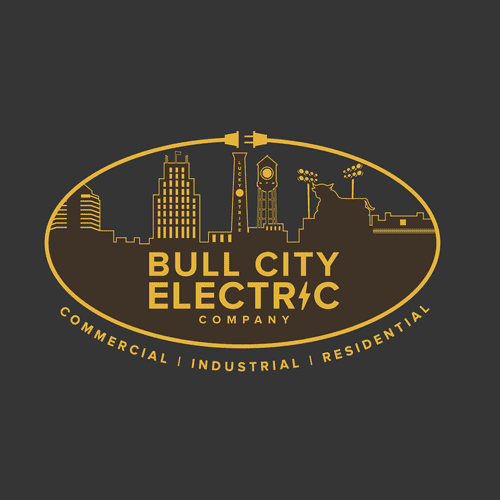 Logo design for Bull City Electric that is based o