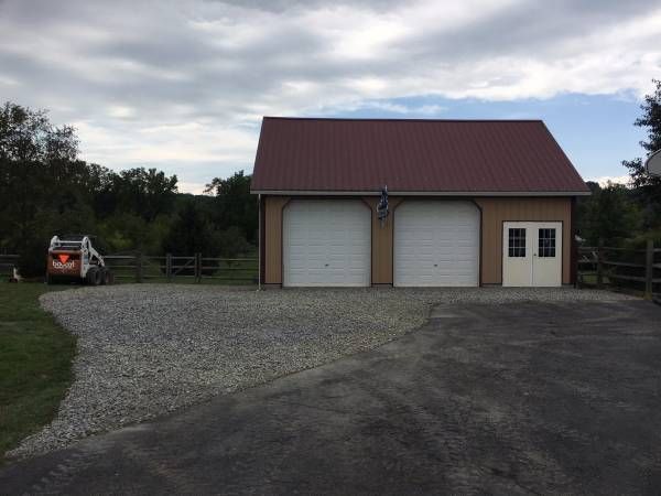 Gravel pad for travel trailer parking