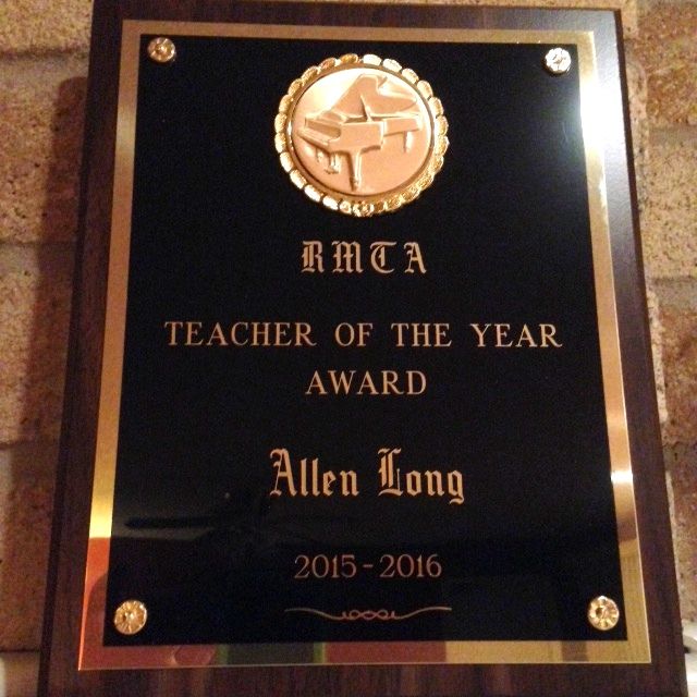 Teacher of the Year Award from RMTA