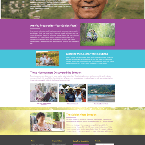 Created a Wordpress website for a reverse mortgage