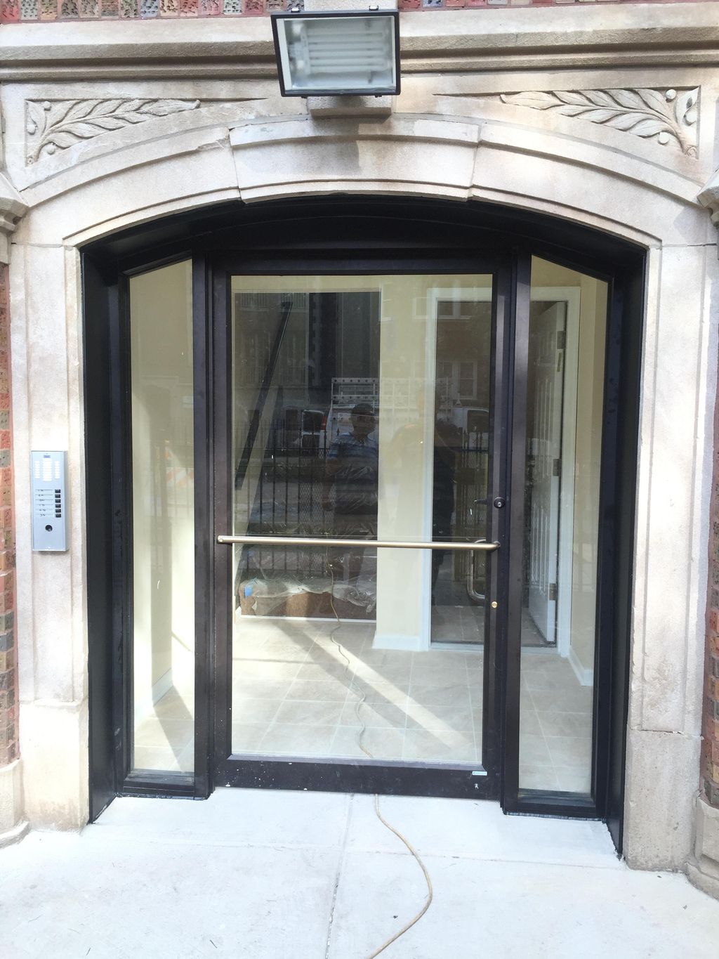 commercial custom door w/side lights