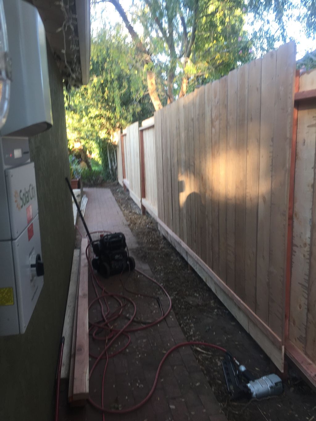 Recent cedar fence  11-22-12