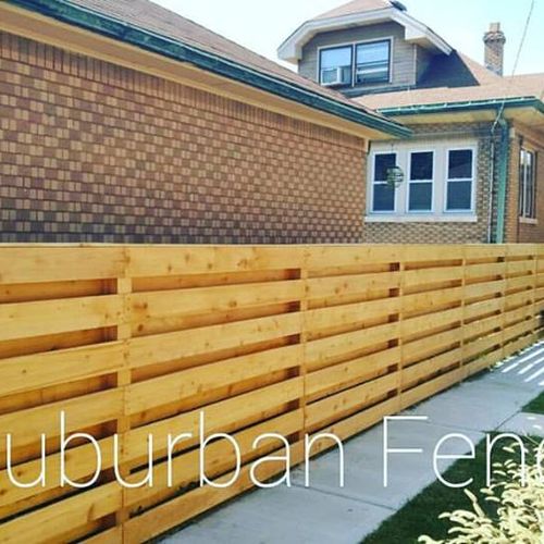 Custom Horizontal Modern Fence Designs