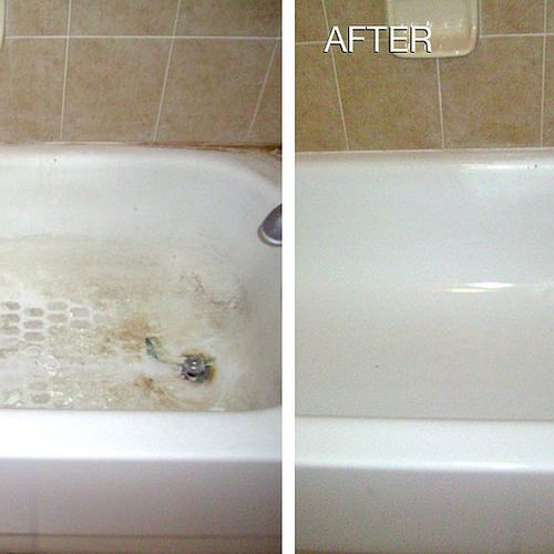 Bathtub before and after