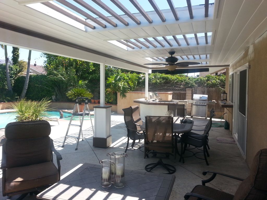 Custom Resort style Patio cover with built in BBQ
