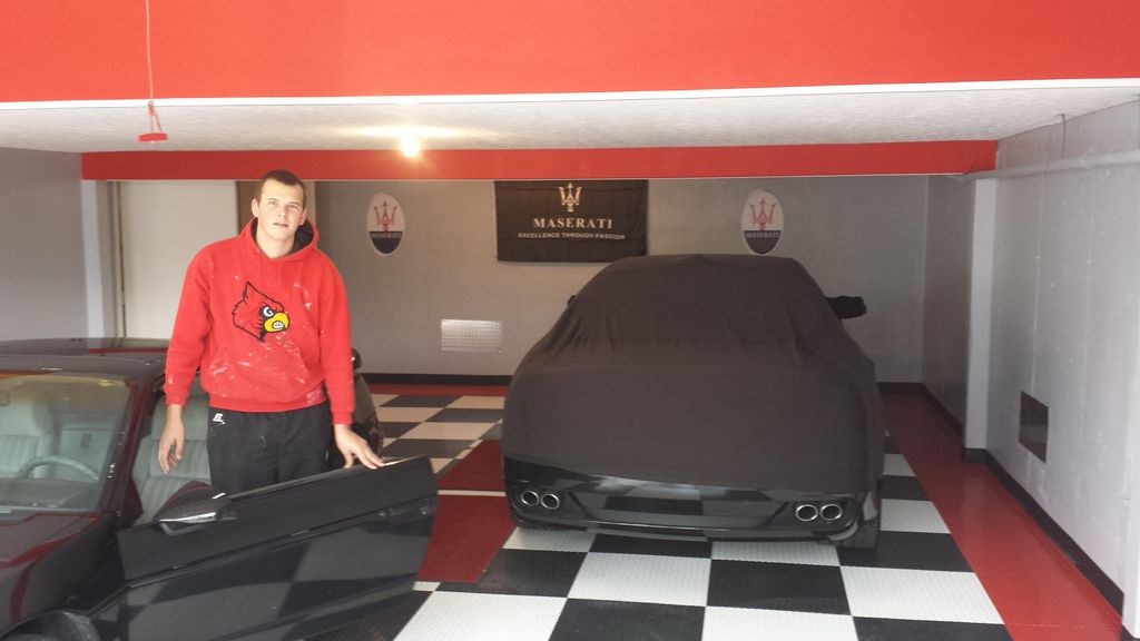 Race Car Garage, G-flooring installed, storage are