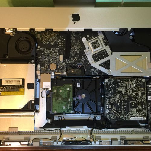 Replacing the internal hard drive on a 27" iMac.