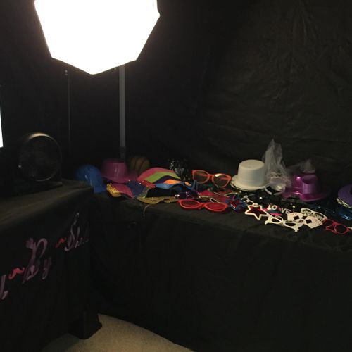 props inside tent for is access