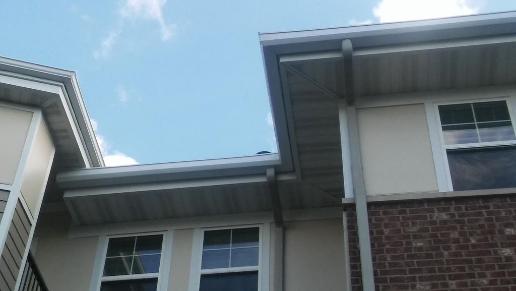 Installed 7 inch commercial steel gutter