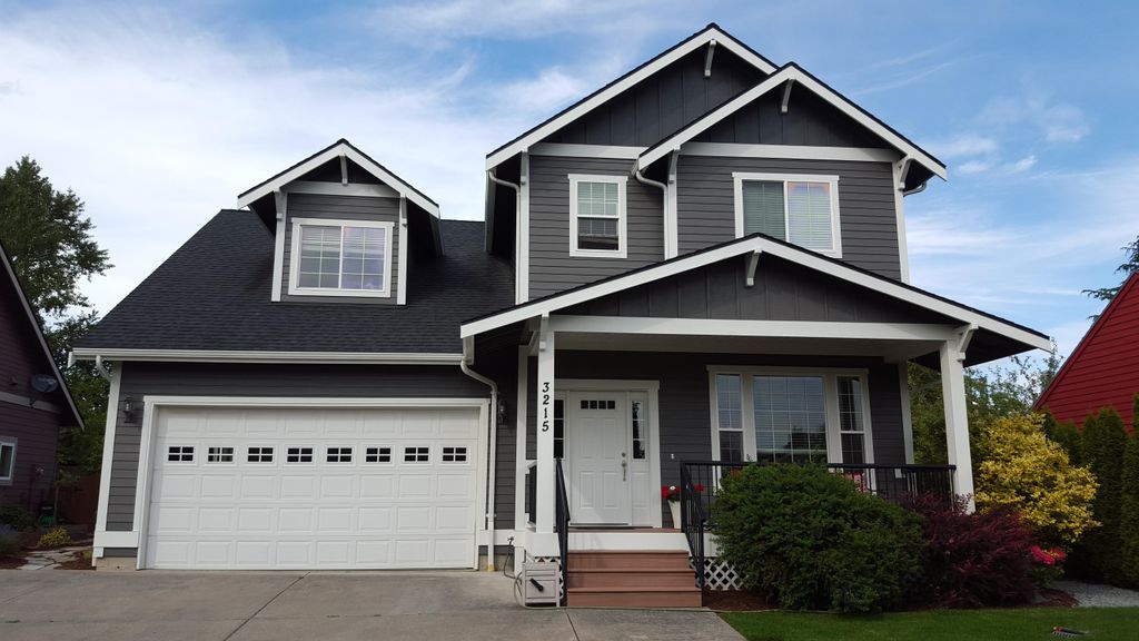 We scraped the peeling paint and replaced a few bo