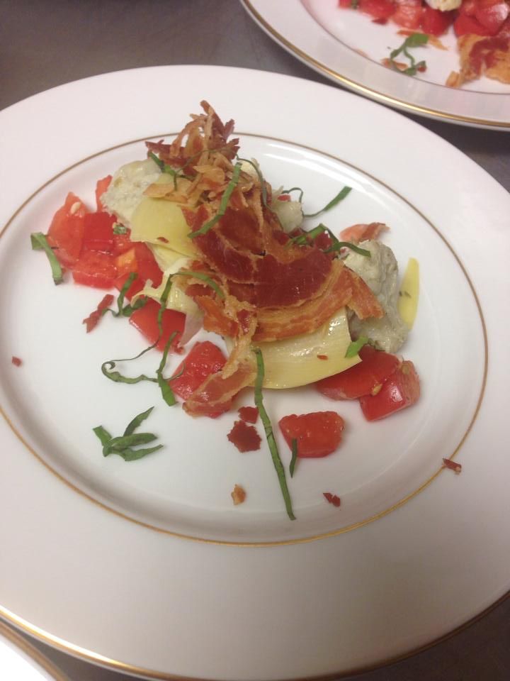 Artichoke, Tomato, and Crispy Pancetta