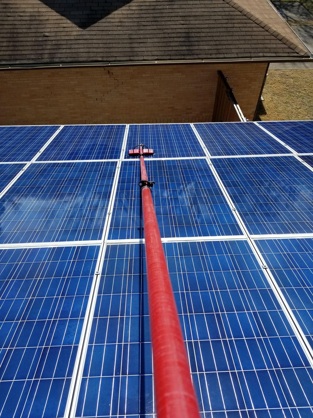 Solar panels on the roof of house