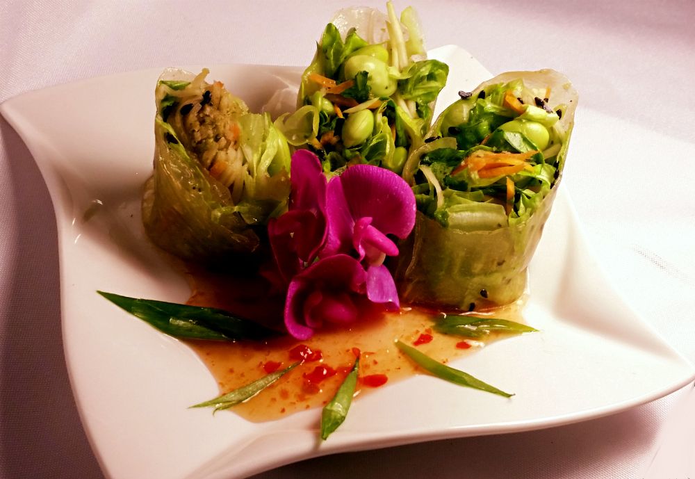 Thai Vegetable Summer Rolls with Wild Pea Flower G