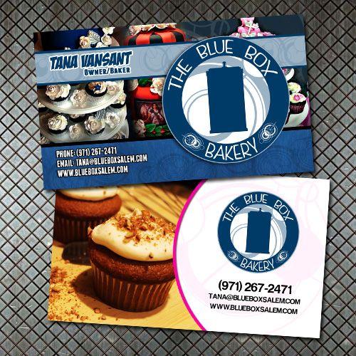 Business Card Design for Blue Box Bakery - Salem, 