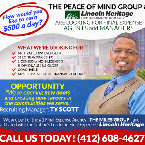 Web advertisement for local insurance agent.