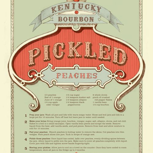 "Kentucky Bourbon Pickled Peaches"
Advertisement p
