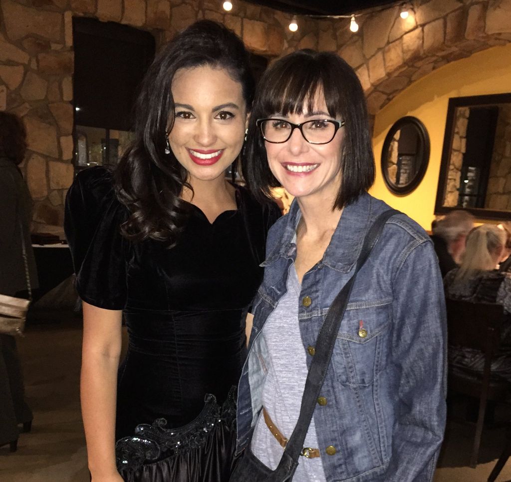 Susan Egan with my student, Morgan Higgins after s