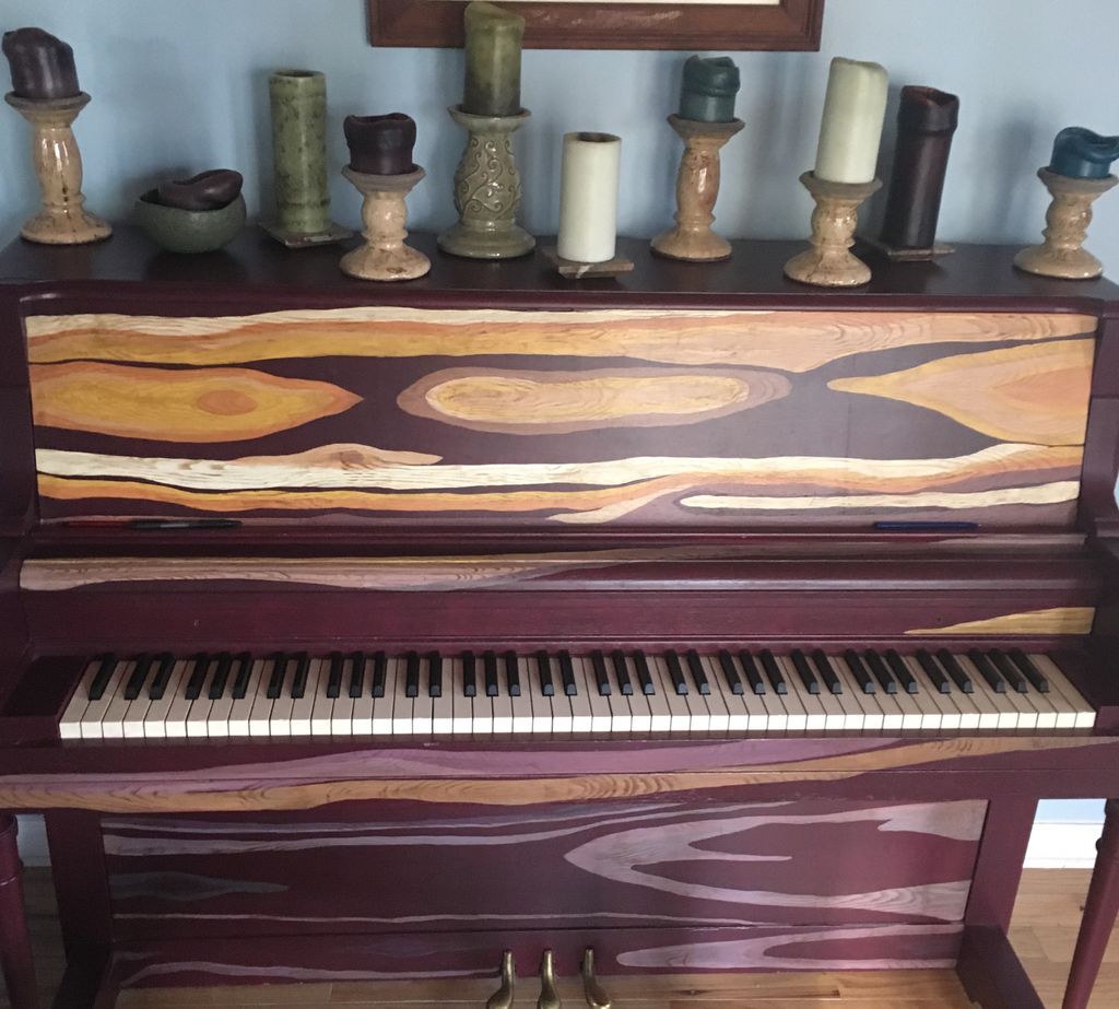 Beautiful hand painted piano at the NMA studio. Ea