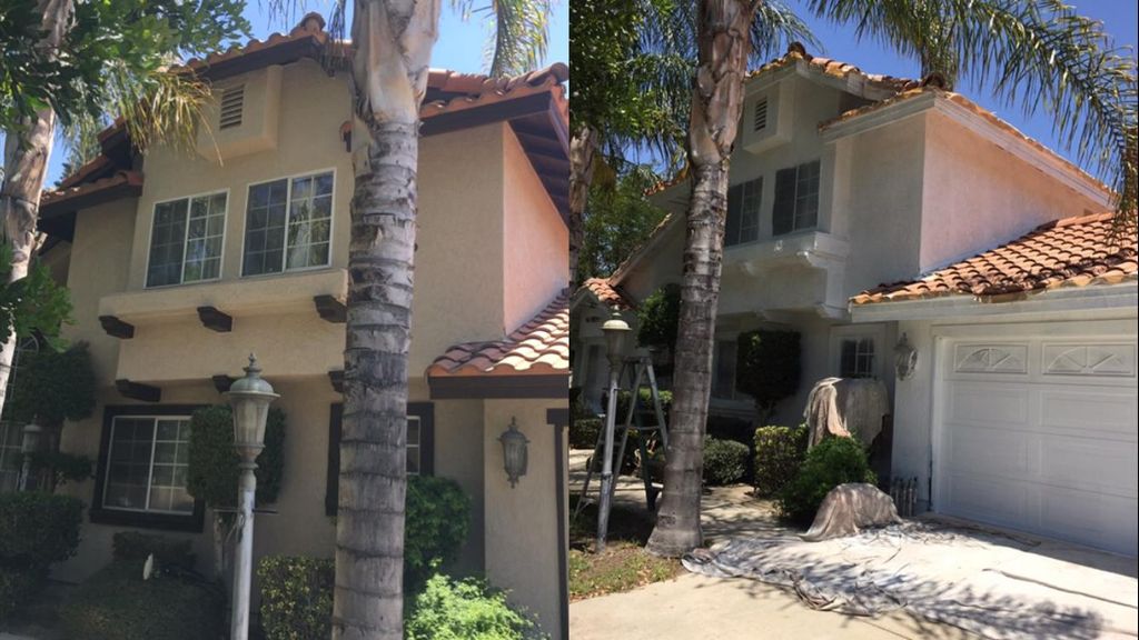 Exterior paint - Before and after