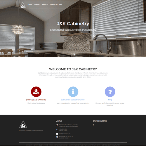 Created brand new website for JK Cabinetry