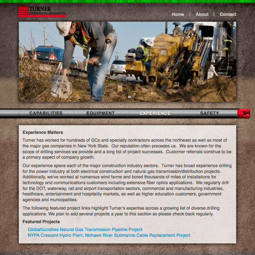 Website for specialty contractor: TurnerUndergroun