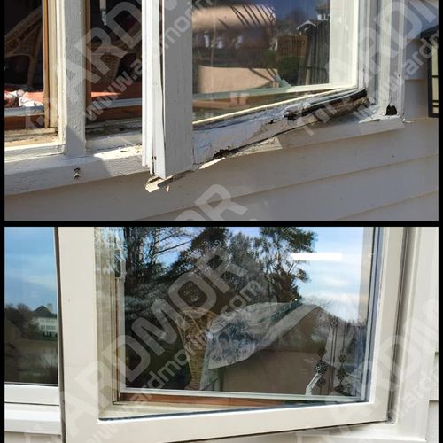Casement Window Sash Before and After. Absolutely 