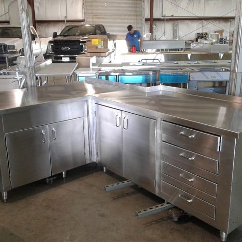 Stainless steel cabinets & countertops for church 