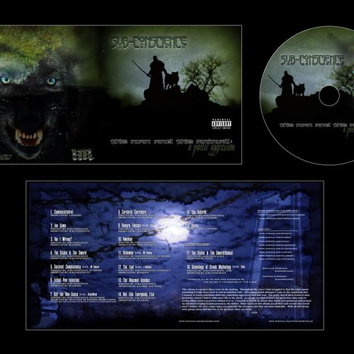 Album cover and back cover design, CD face design 