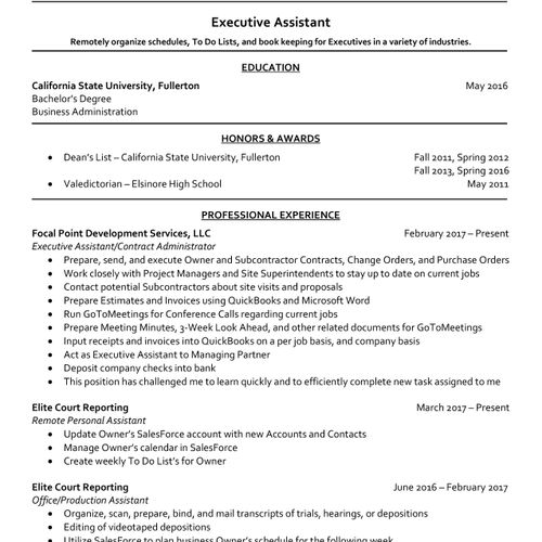 Resume - Page 1