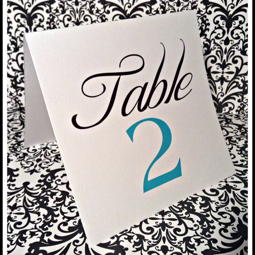 Tent Style Table Number