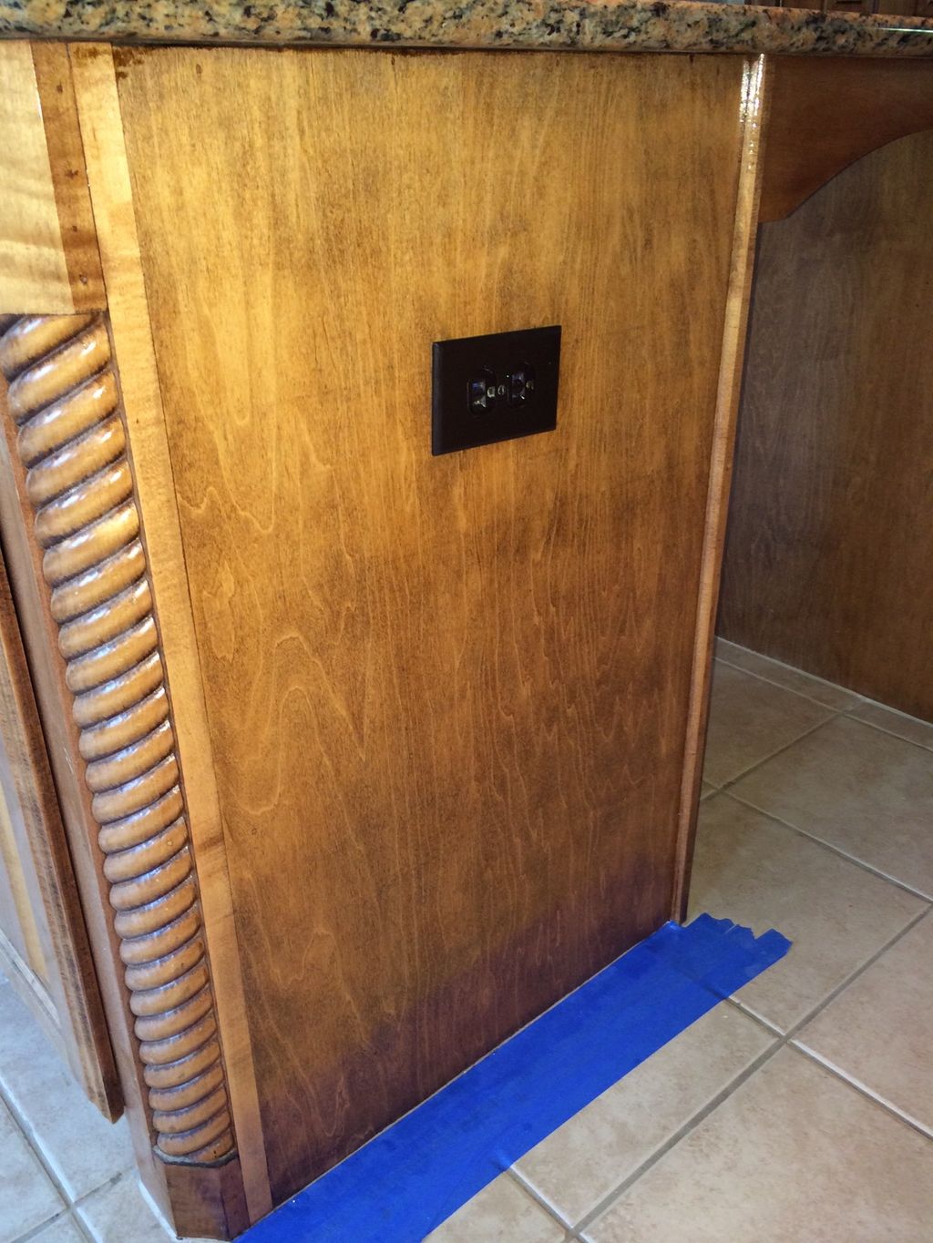 Refinished cabinet after