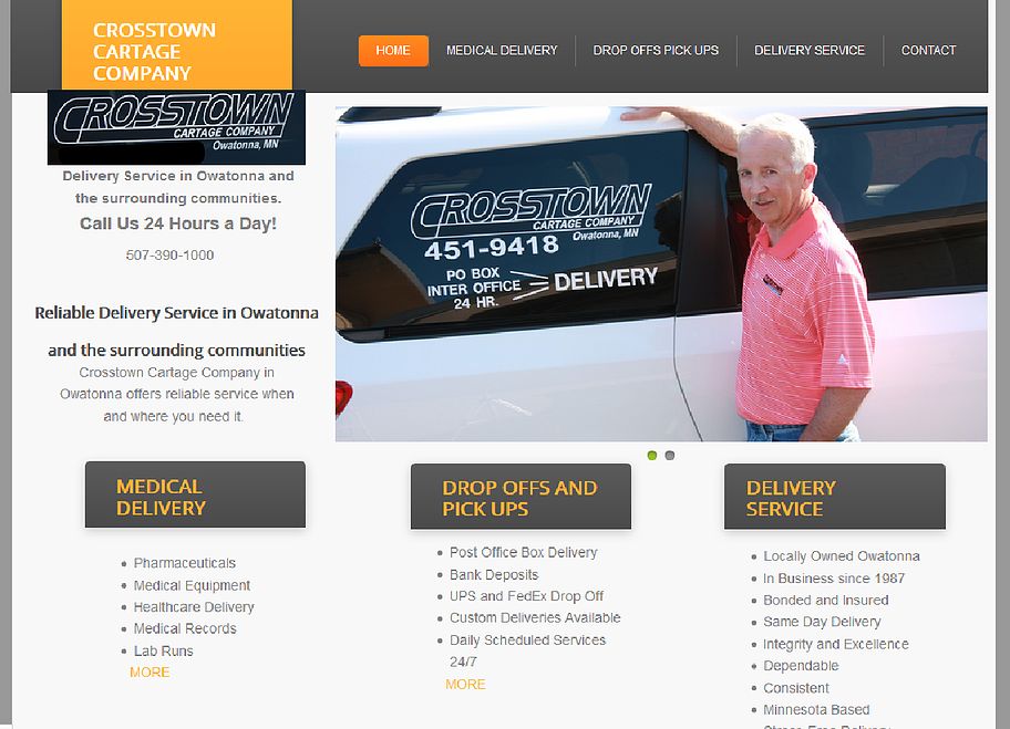 Delivery website.  Created website, social media p