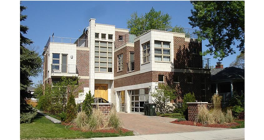 New construction of contemporary single family hom
