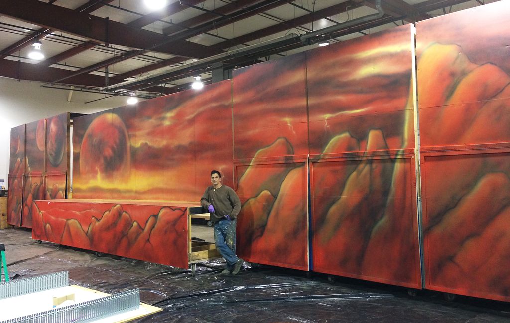 Custom Airbrushed, 60 foot wide Red Planet scene u