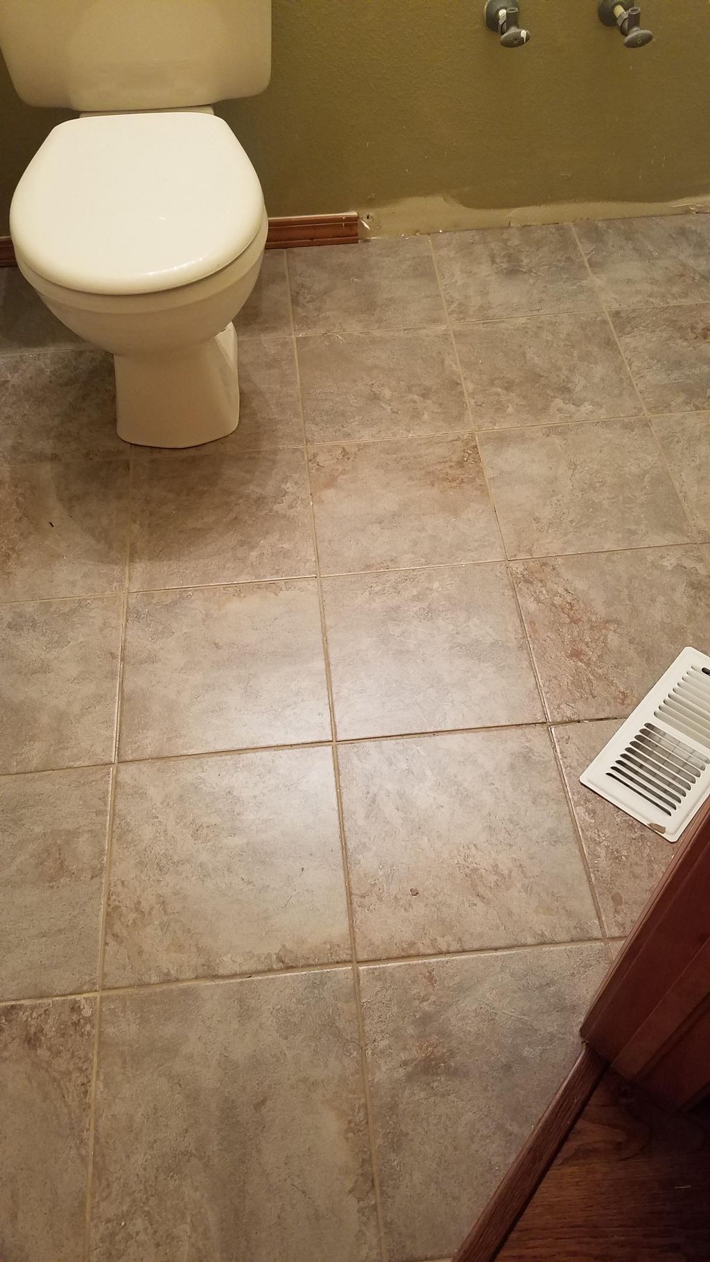 From linoleum to tile floor