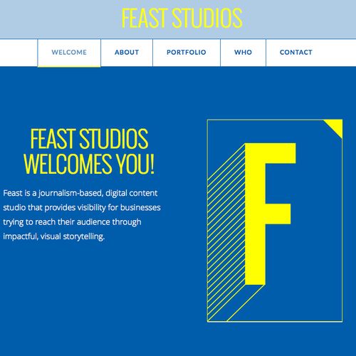 Web Design and Development for Feast Studios  a d