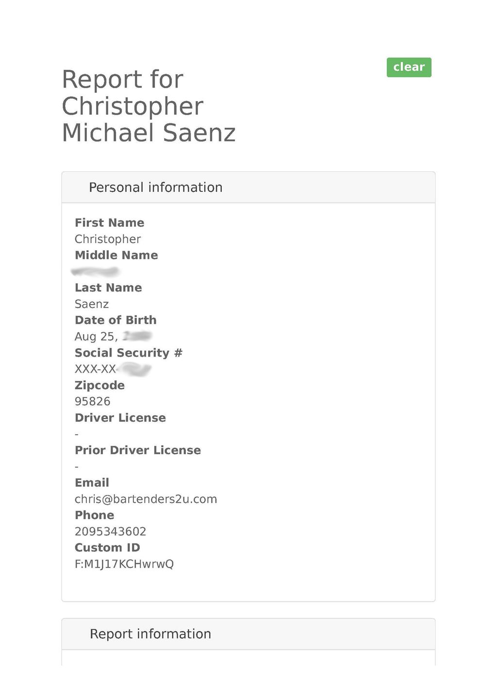 "Background Checked" and Verified with (CheckR).