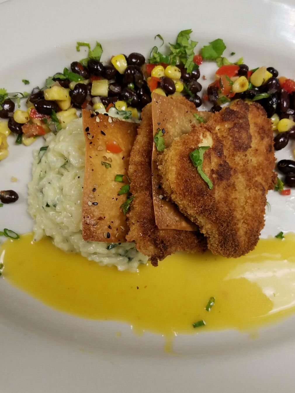 Sauted Tilapia coconut  basmati  rice pilaf, w/ bl