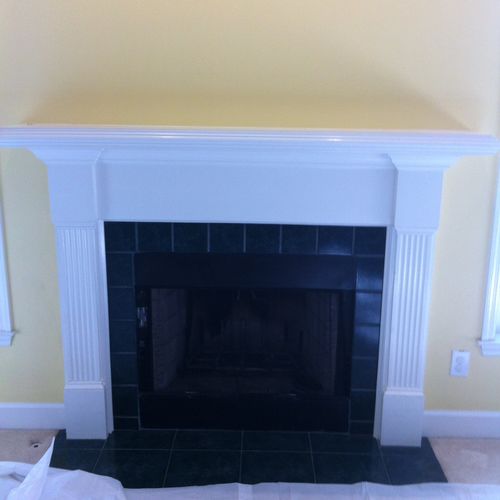 Simple Fireplace before transformation
